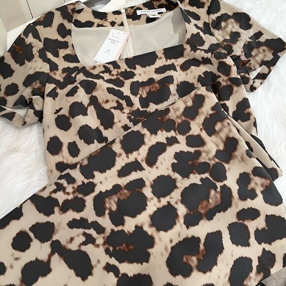 NEW Banana Republic Mad Men Tailored Career Classic Leopard Sheath Dress 2P NWT - Picture 8 of 16